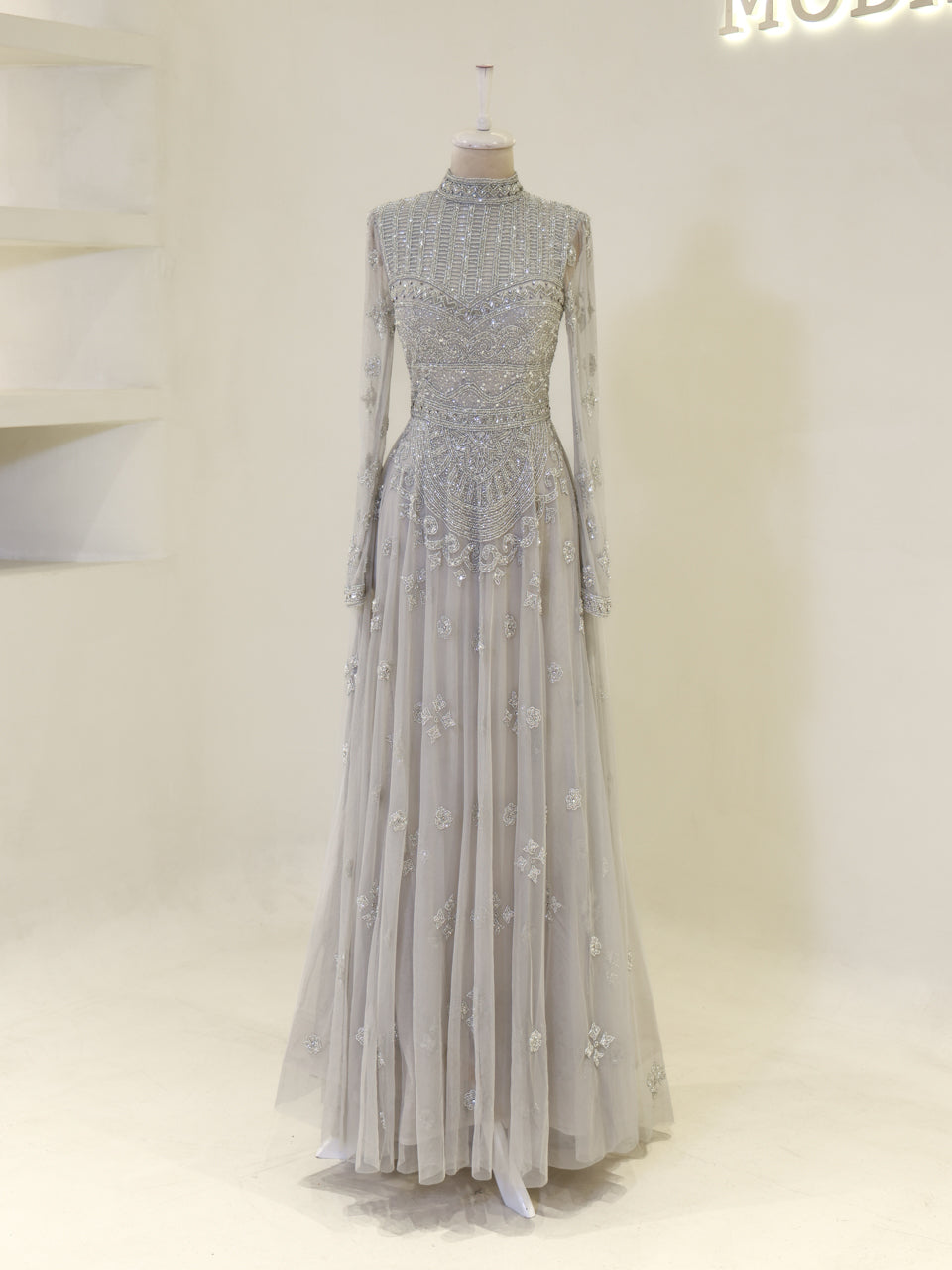 Anaqa Couture Evening Dress - Navy