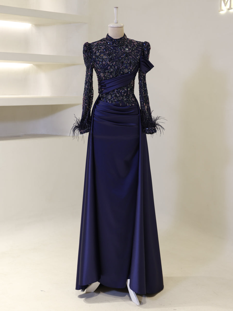 Benan Evening Dress - Black-Gold