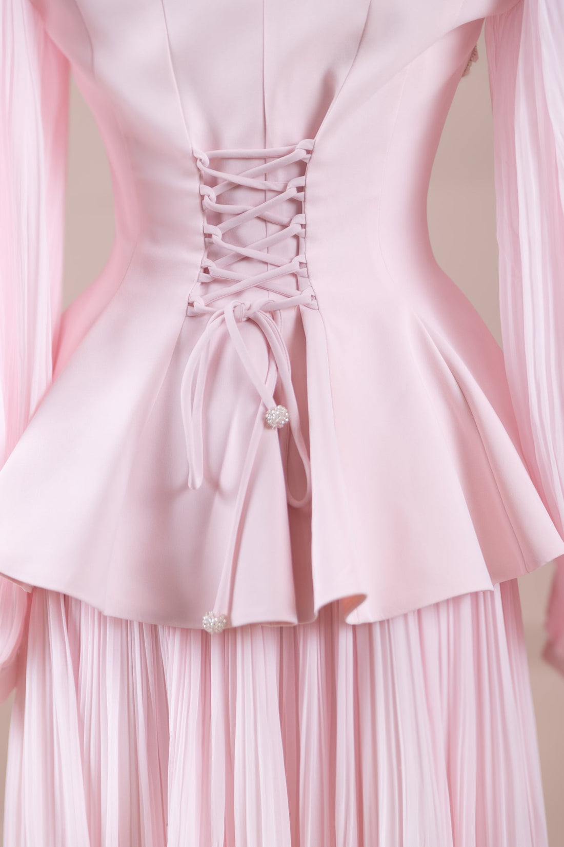 Limited Collection Peplum Jacket & Pleated Maxi Skirt Set – 3D Floral Embroidered Evening Ensemble