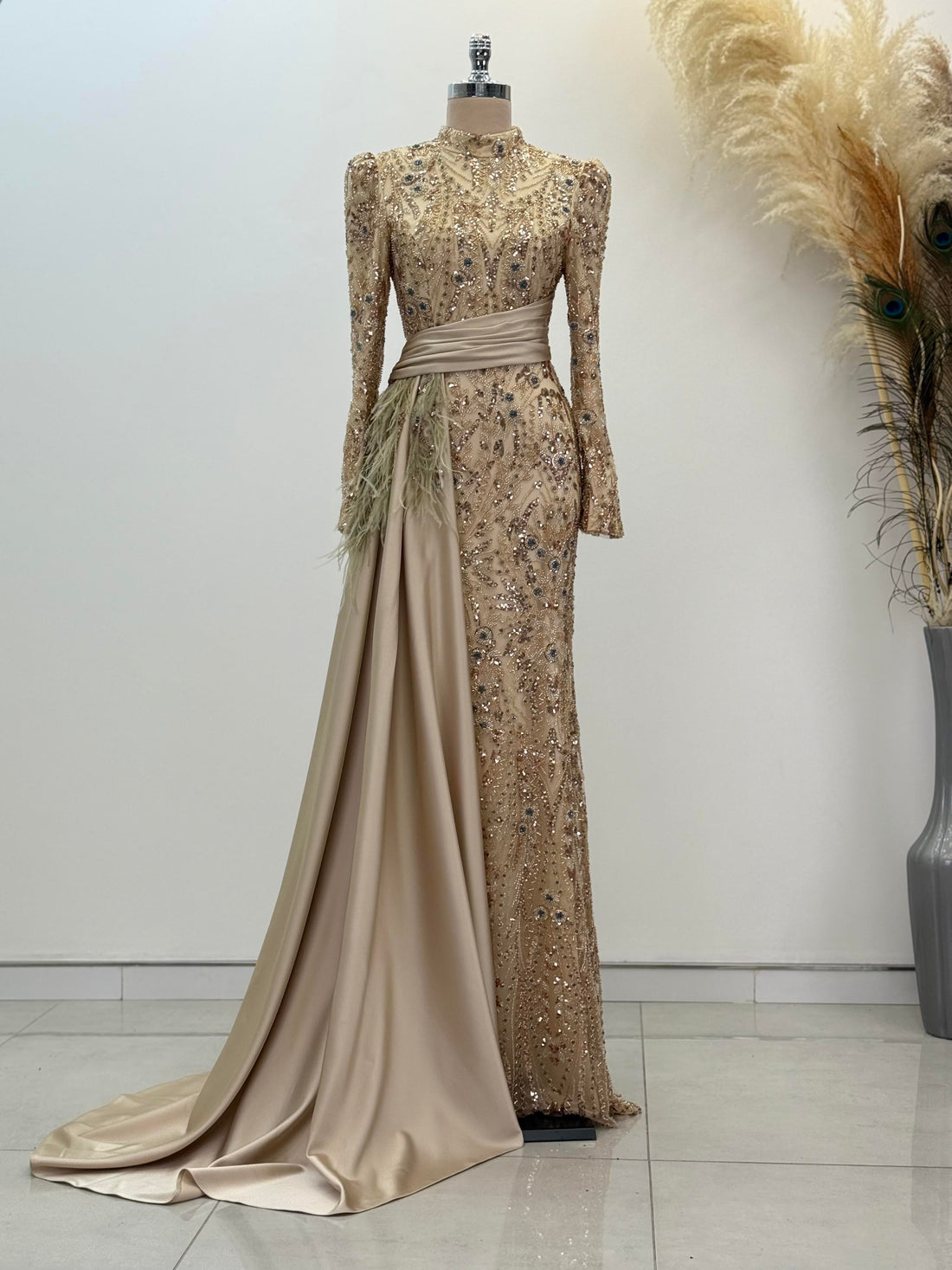Alessa Evening Dress - Gold
