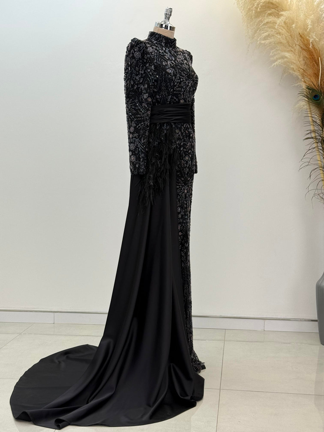Alessa Evening Dress - Black-Lilac - view 3