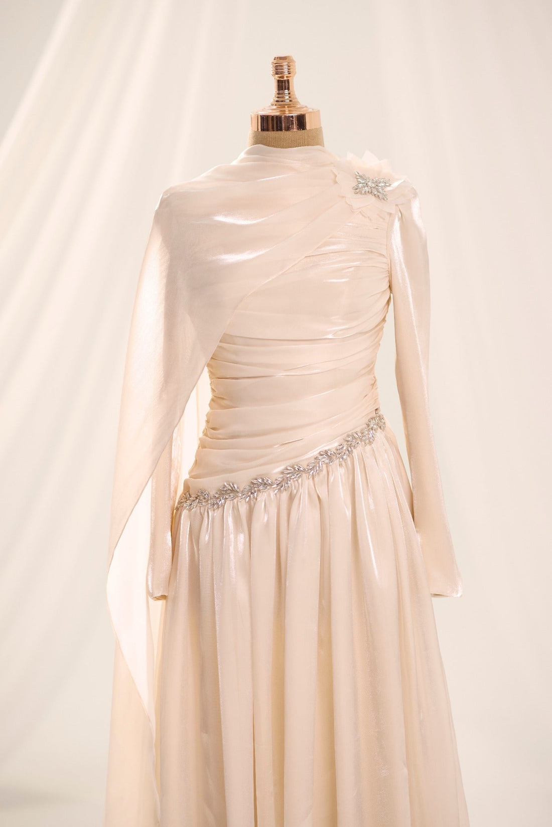Bella Beige Evening Gown