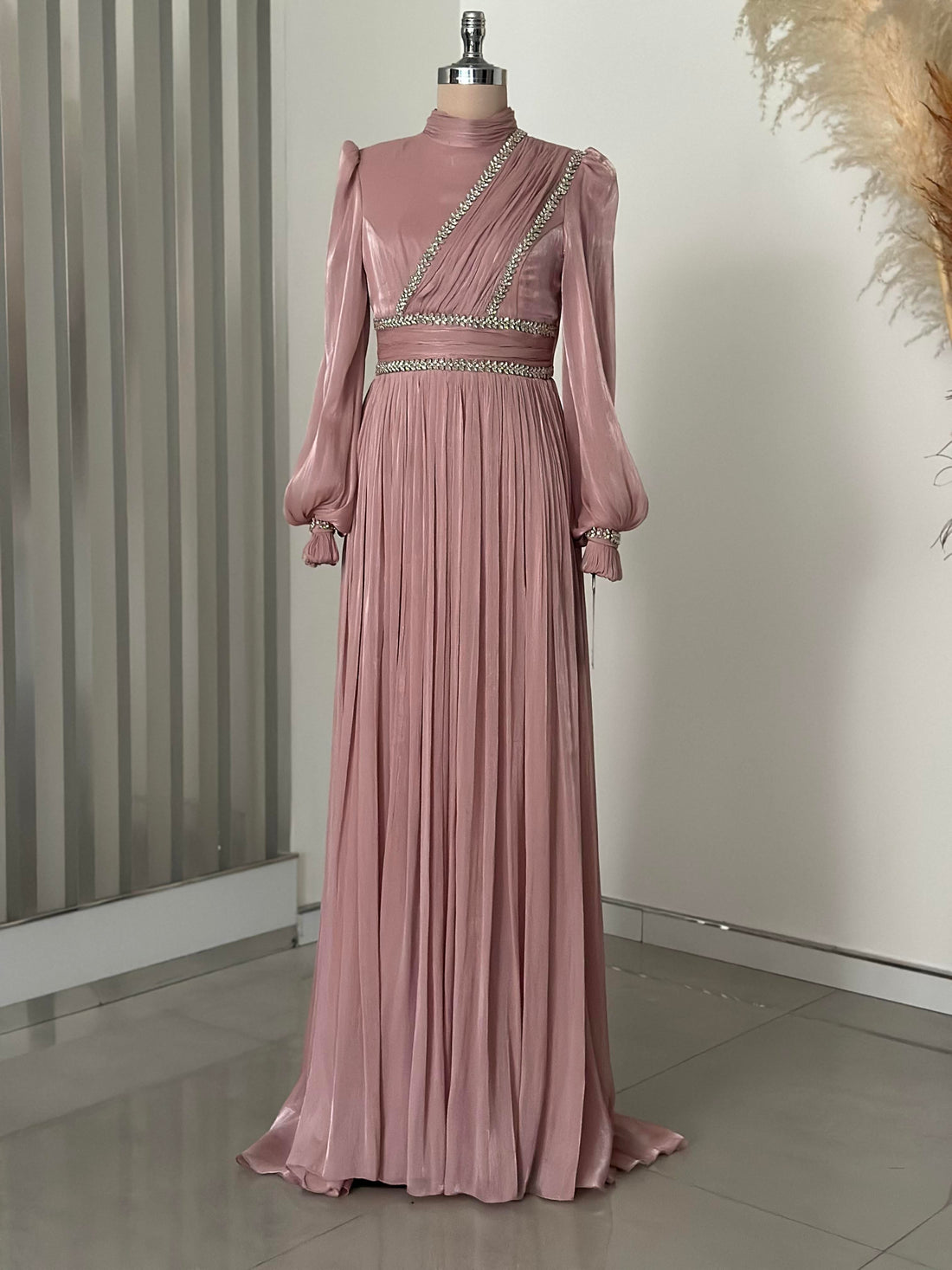 Hermonie Evening Dress - Powder Pink - view 3