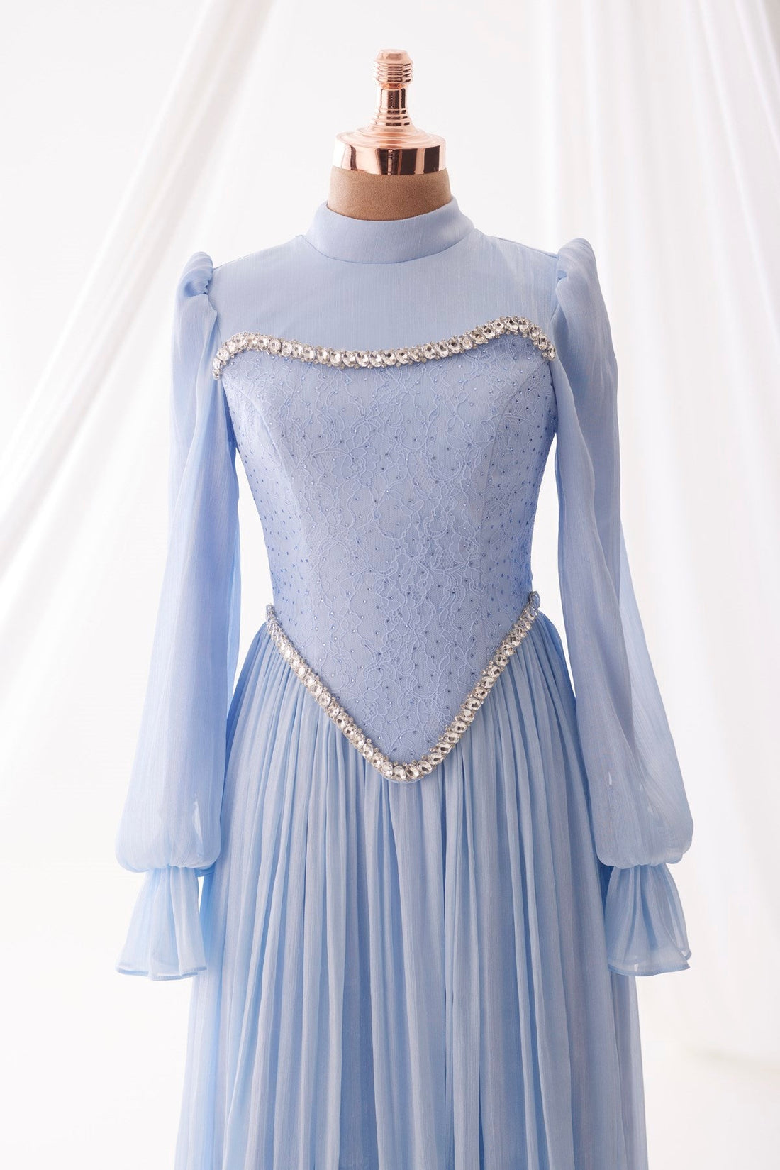 Isilay Evening Gown - Baby Blue - view 2