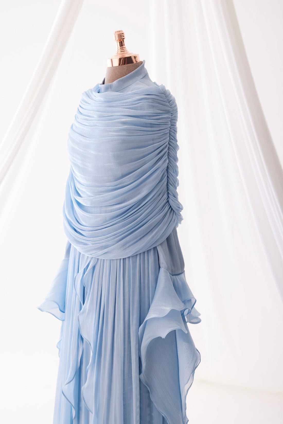Mona Evening Gown - Baby Blue - view 3