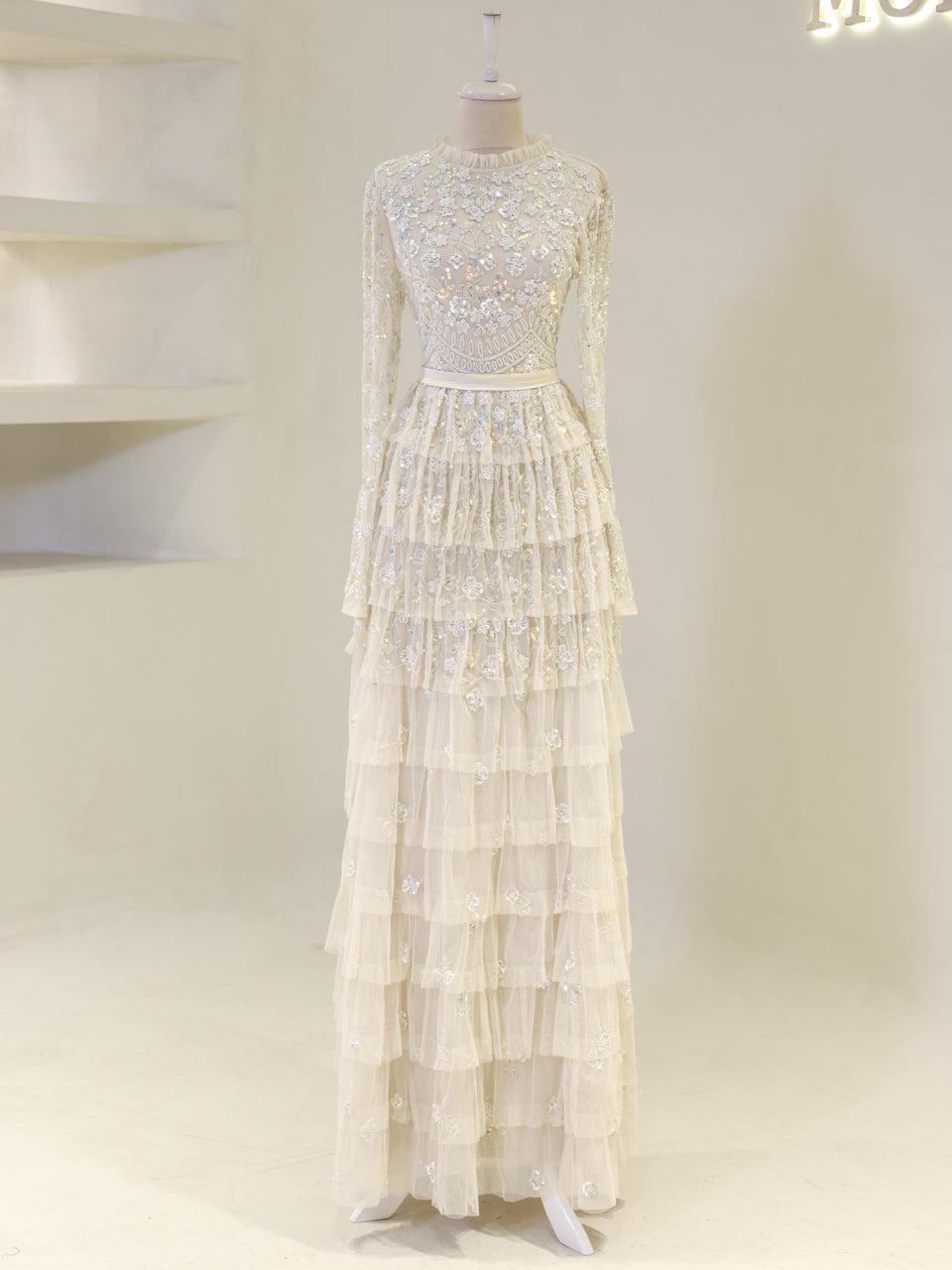 Lillibeth Couture Evening Dress - Ecru