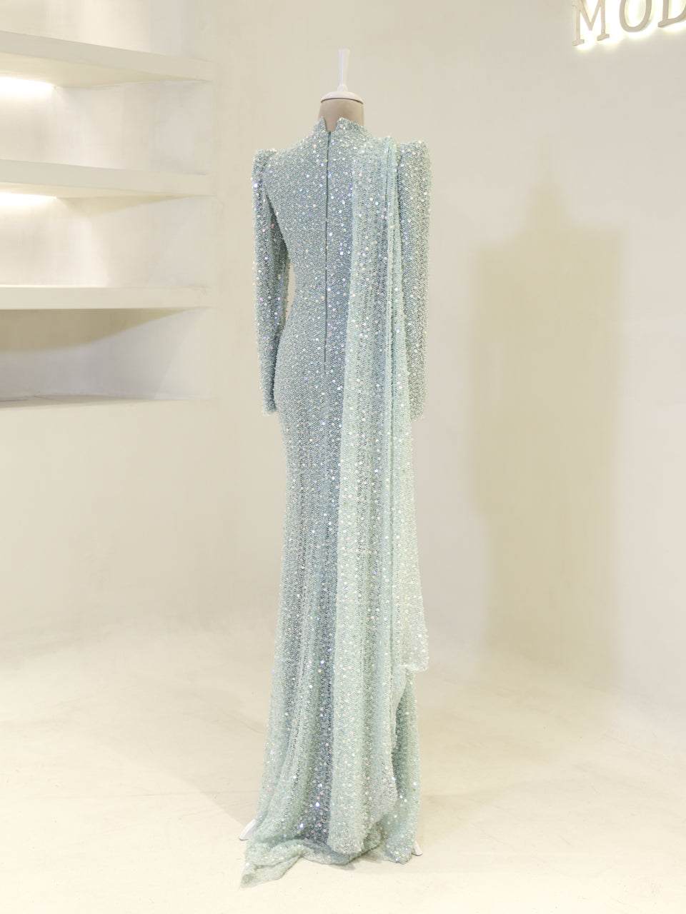Lujain Evening Dress - Mint - view 6