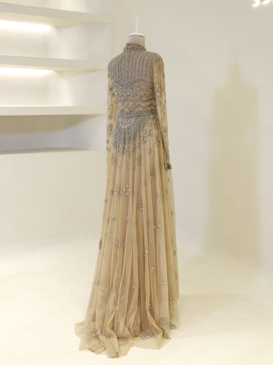 Anaqa Couture Evening Dress - Beige - view 5