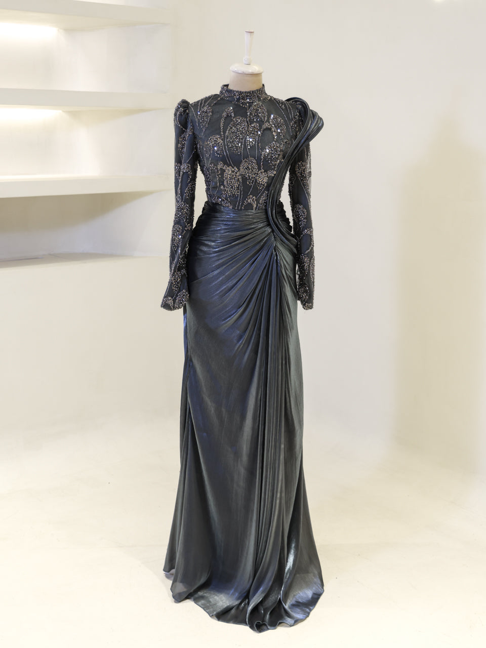 Couture Samira Evening Dress - Mocha
