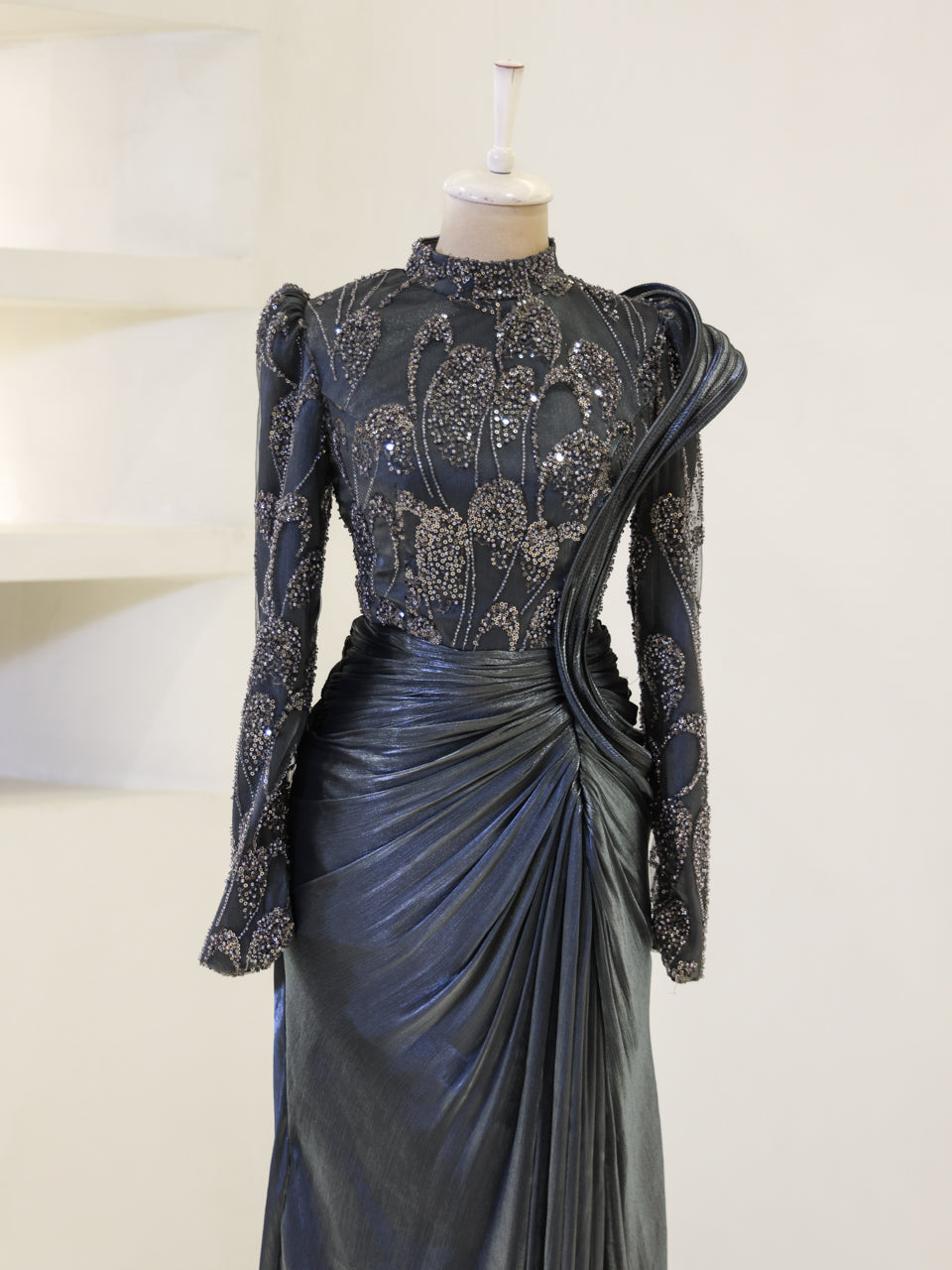 Couture Samira Evening Dress - Mocha - view 2