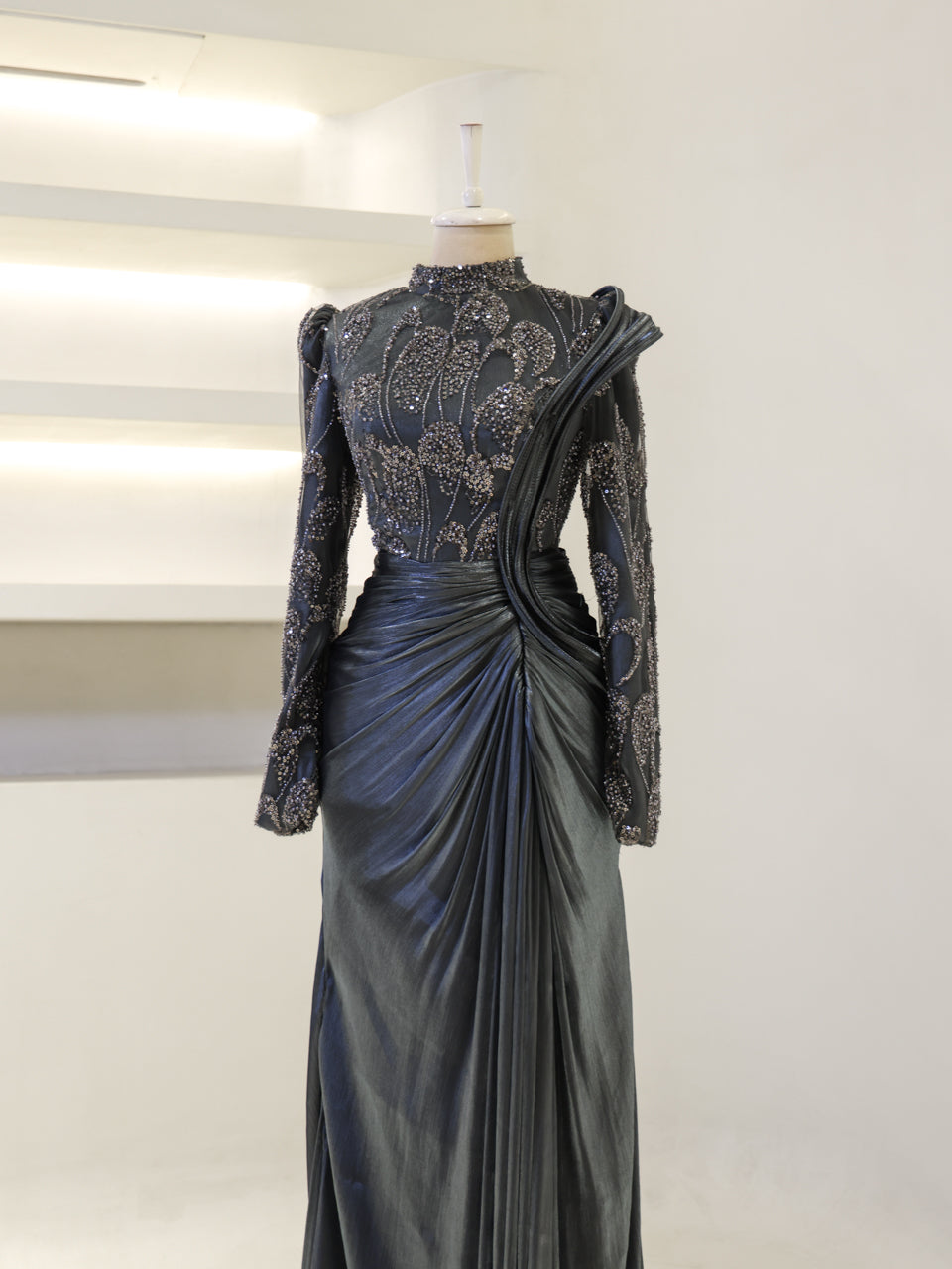 Couture Samira Evening Dress - Mocha - view 3