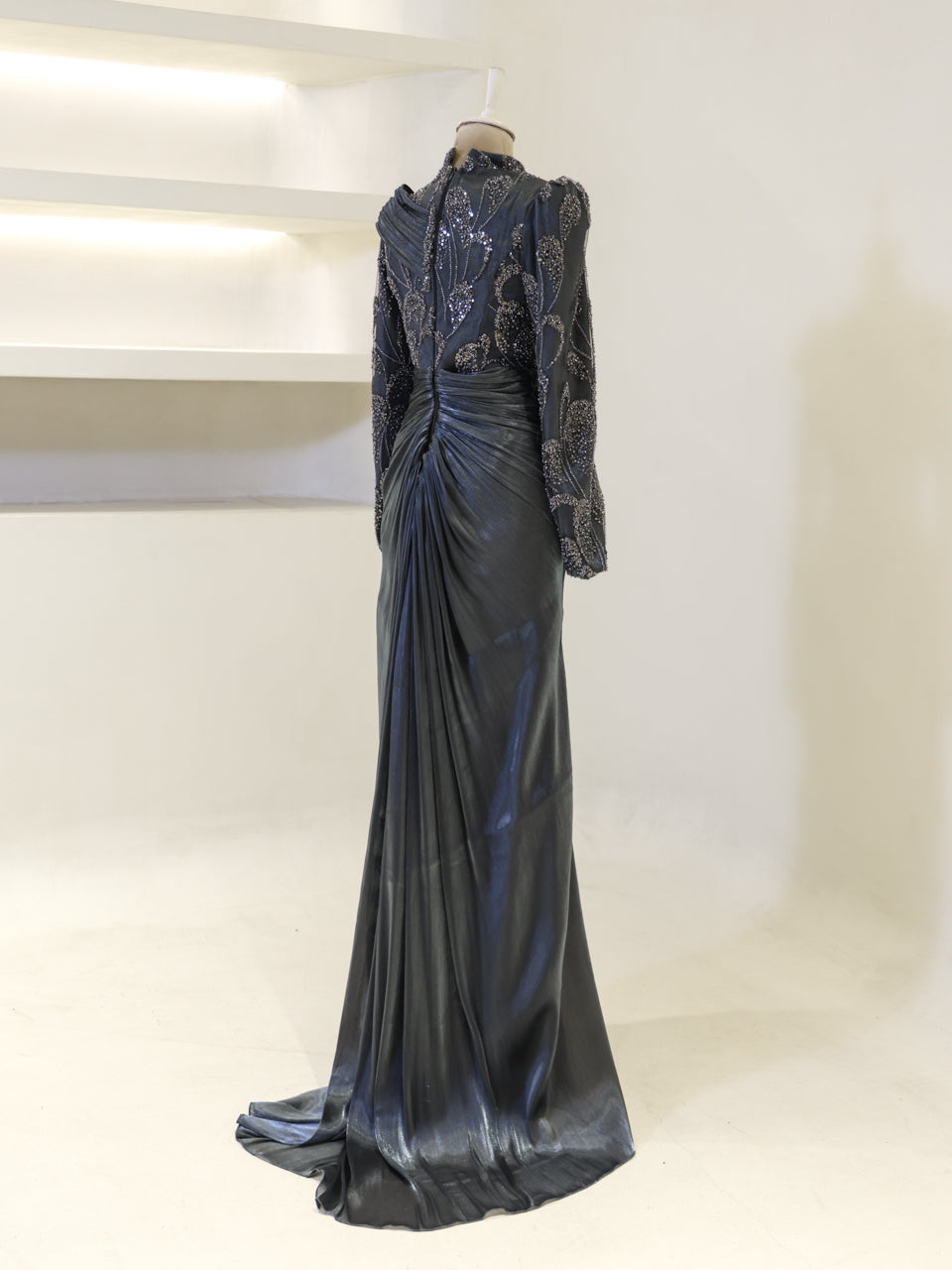 Couture Samira Evening Dress - Mocha - view 5