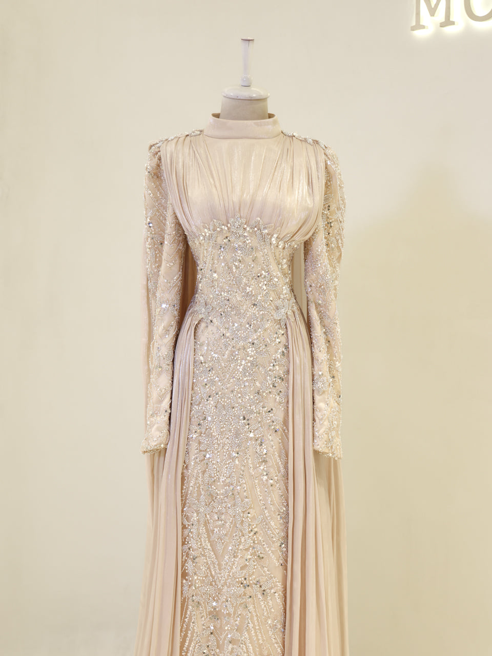 Shirine Evening Dress - Beige - view 2