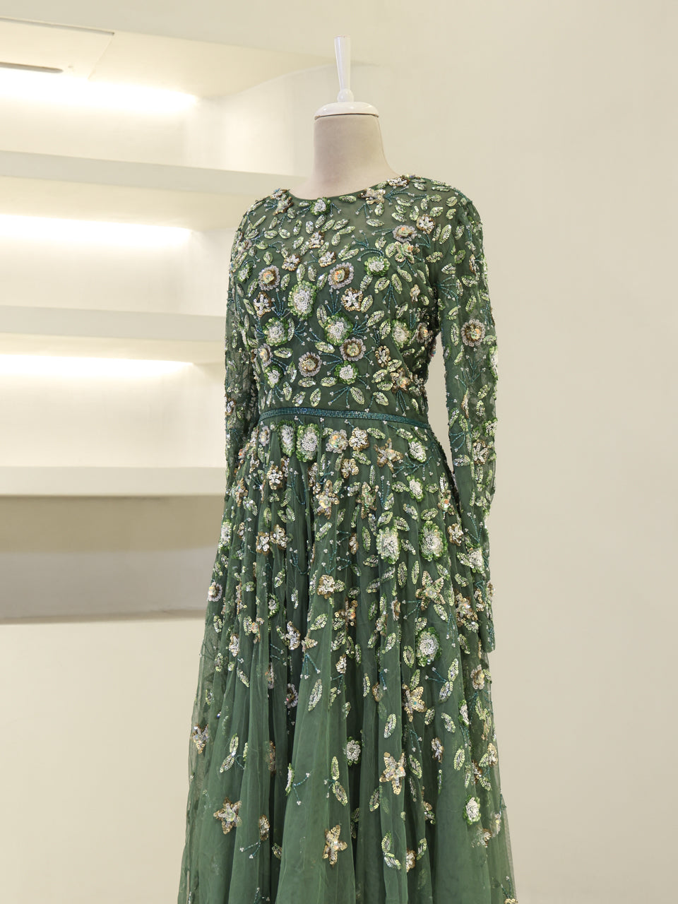 Couture Jasmine Evening Dress - Emerald - view 3