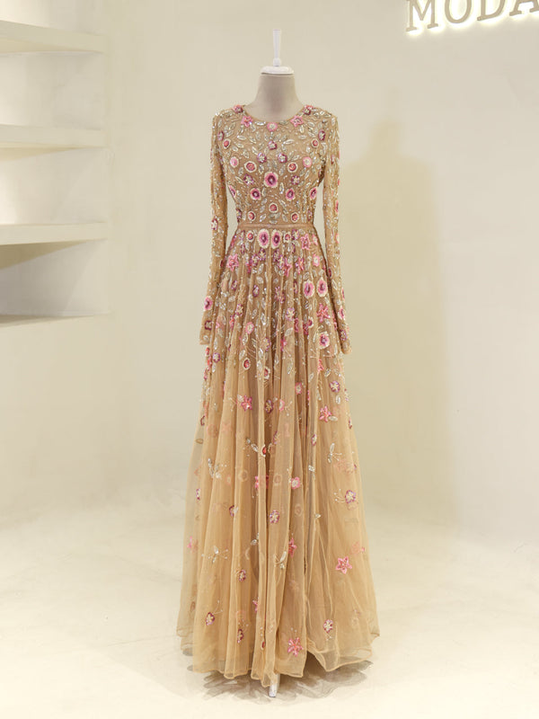 Couture Jasmine Evening Dress - Gold