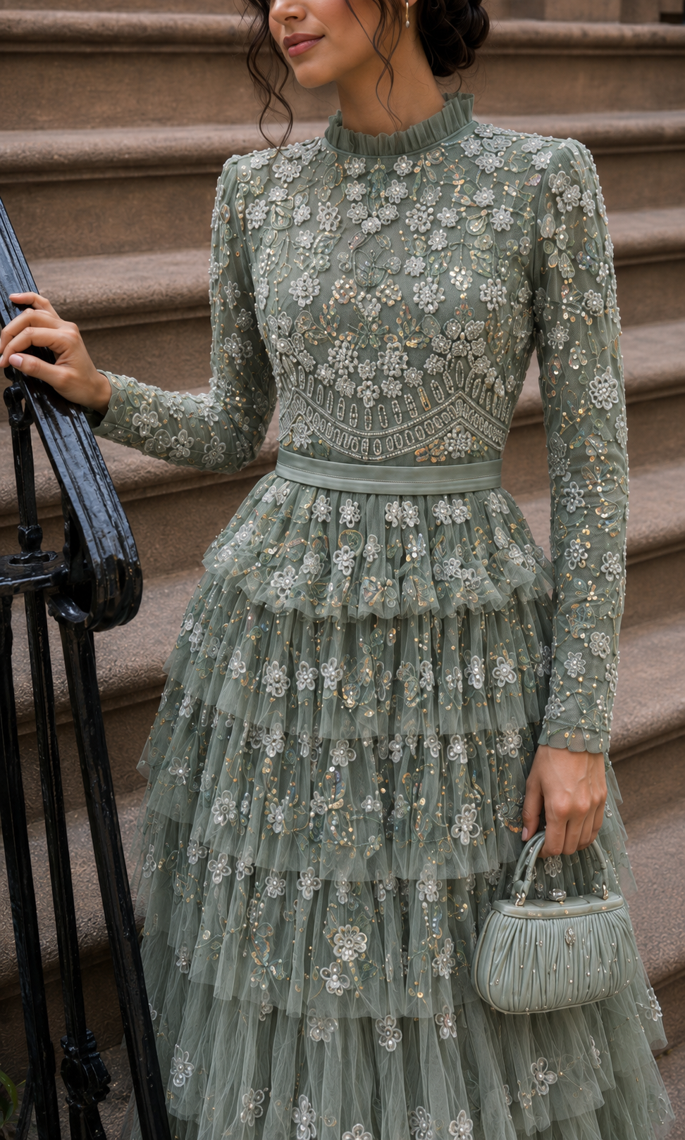 Lillibeth Couture Evening Dress - Khaki