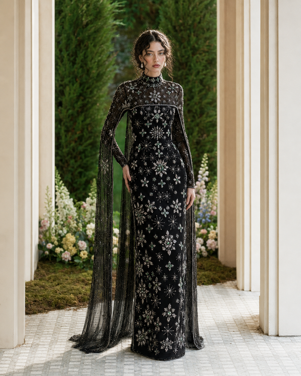 Celestia Couture Evening Dress - Black