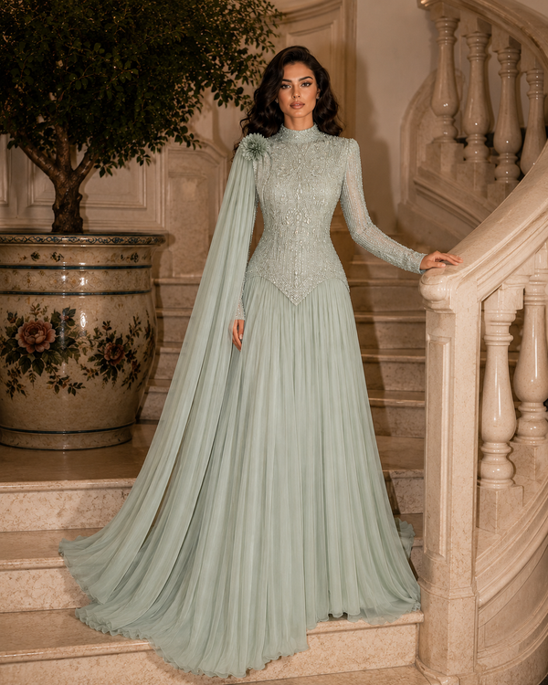 Couture Naia Evening Dress - Mint
