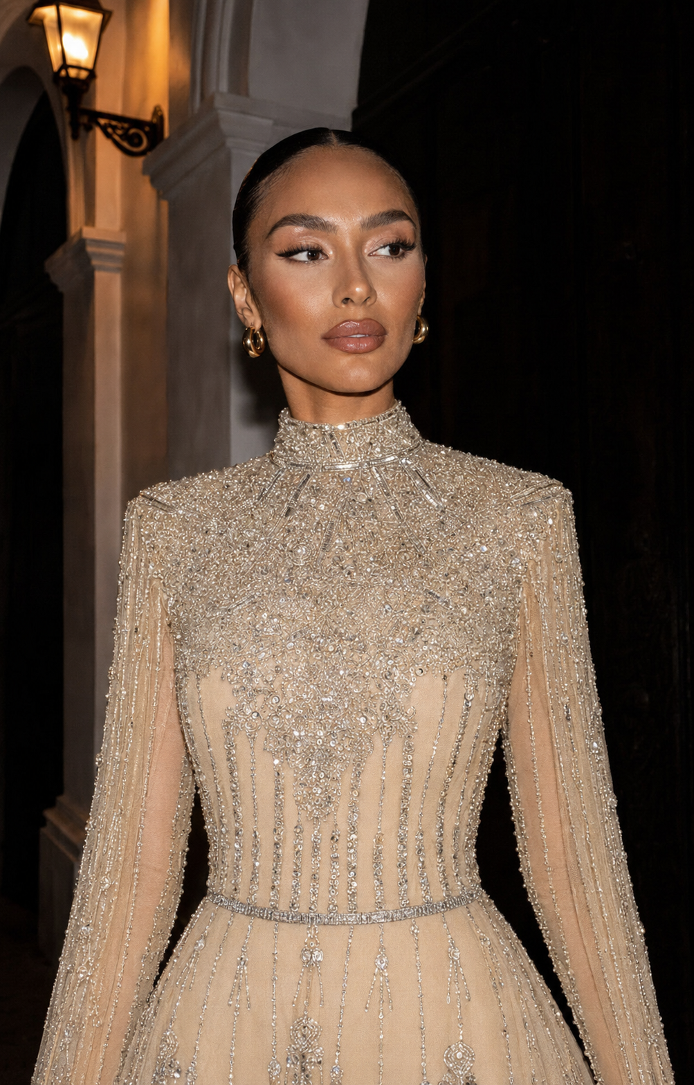 Couture Layal Evening Dress - Gold