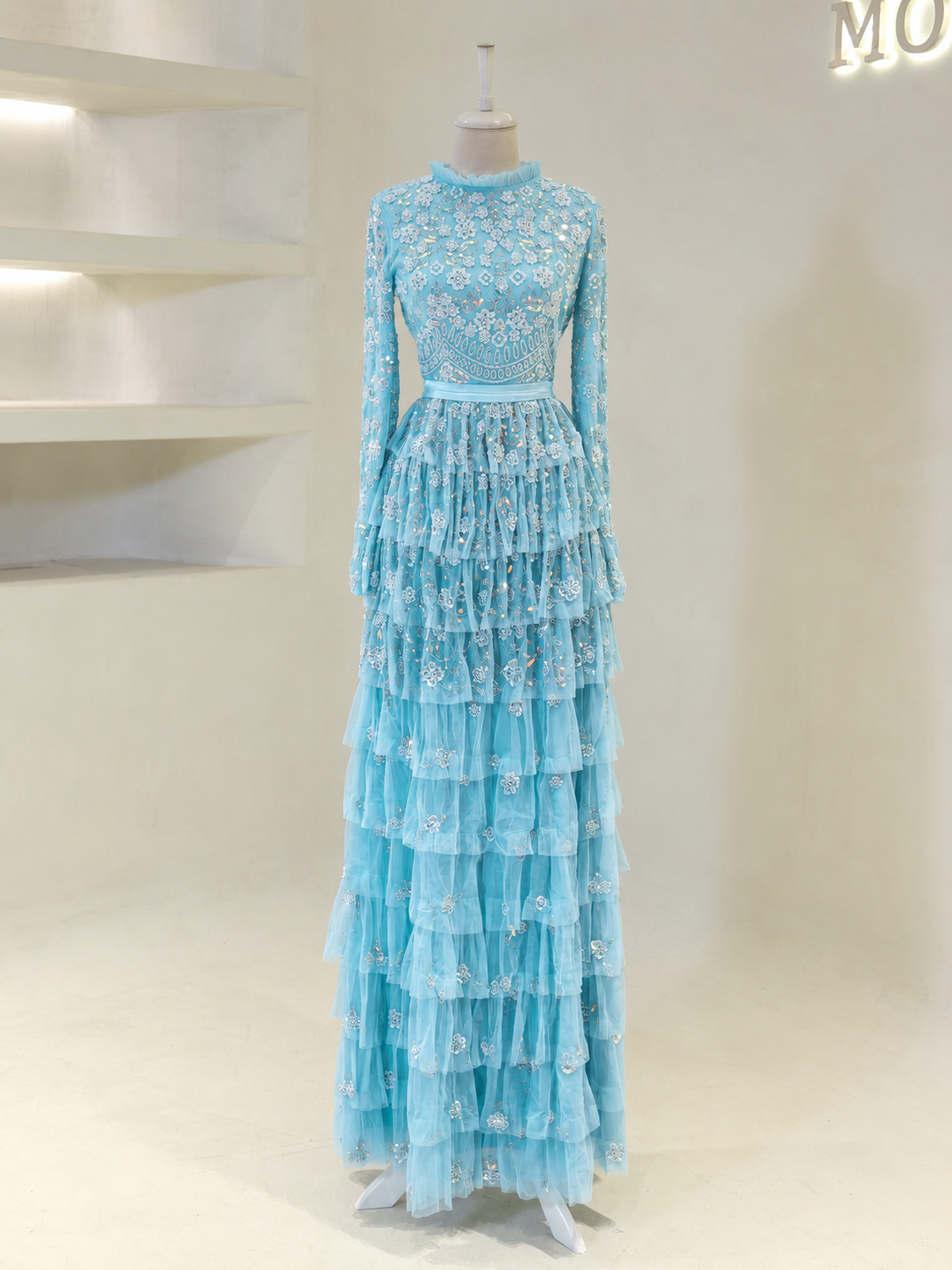 Lillibeth Couture Evening Dress - Mint