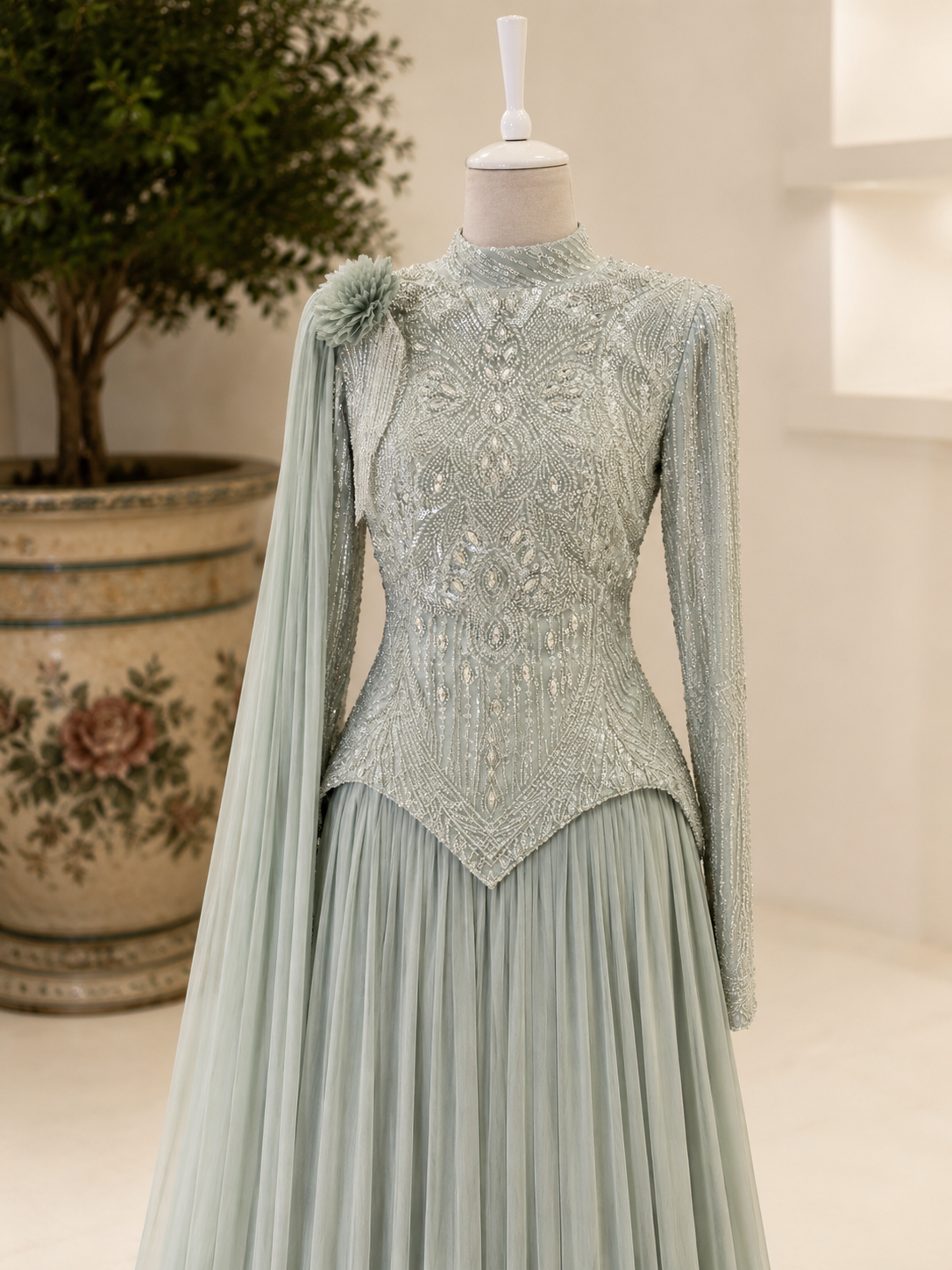 Couture Naia Evening Dress - Mint