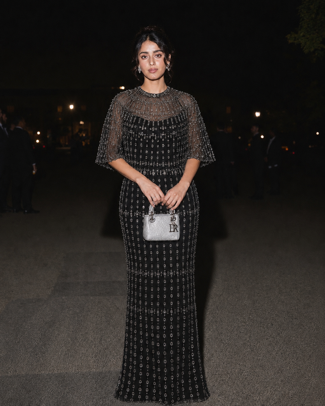 Diamond Couture Evening Dress - Black