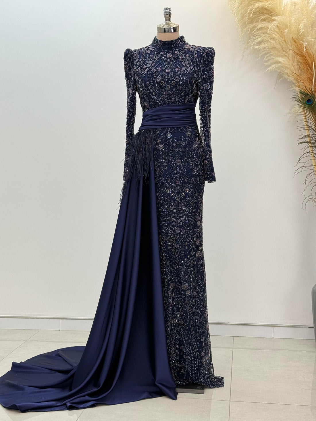 Alessa Evening Dress - Navy