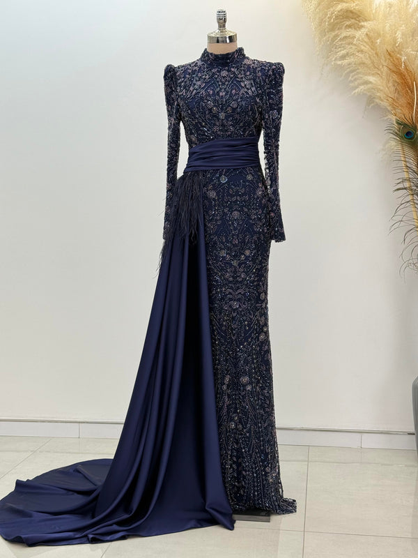 Alessa Evening Dress - Navy