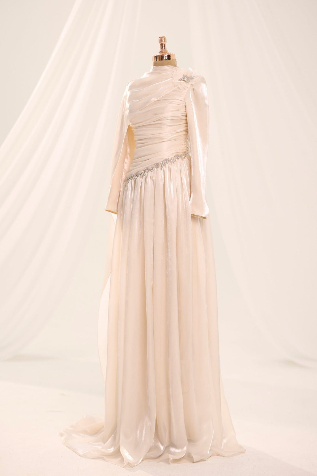 Bella Beige Evening Gown
