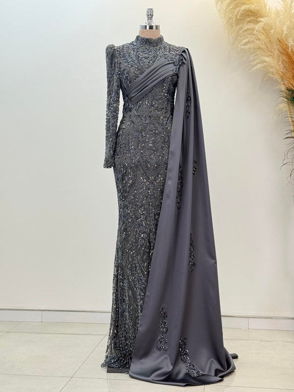 Berry Evening Dress - Anthracite