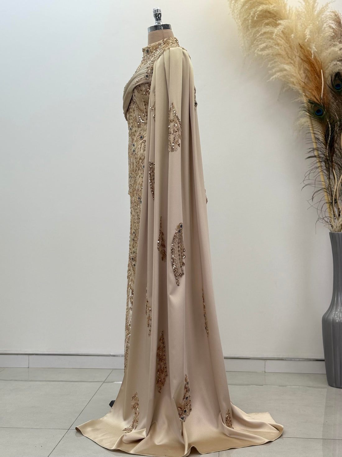 Berry Evening Dress - Gold - view 3