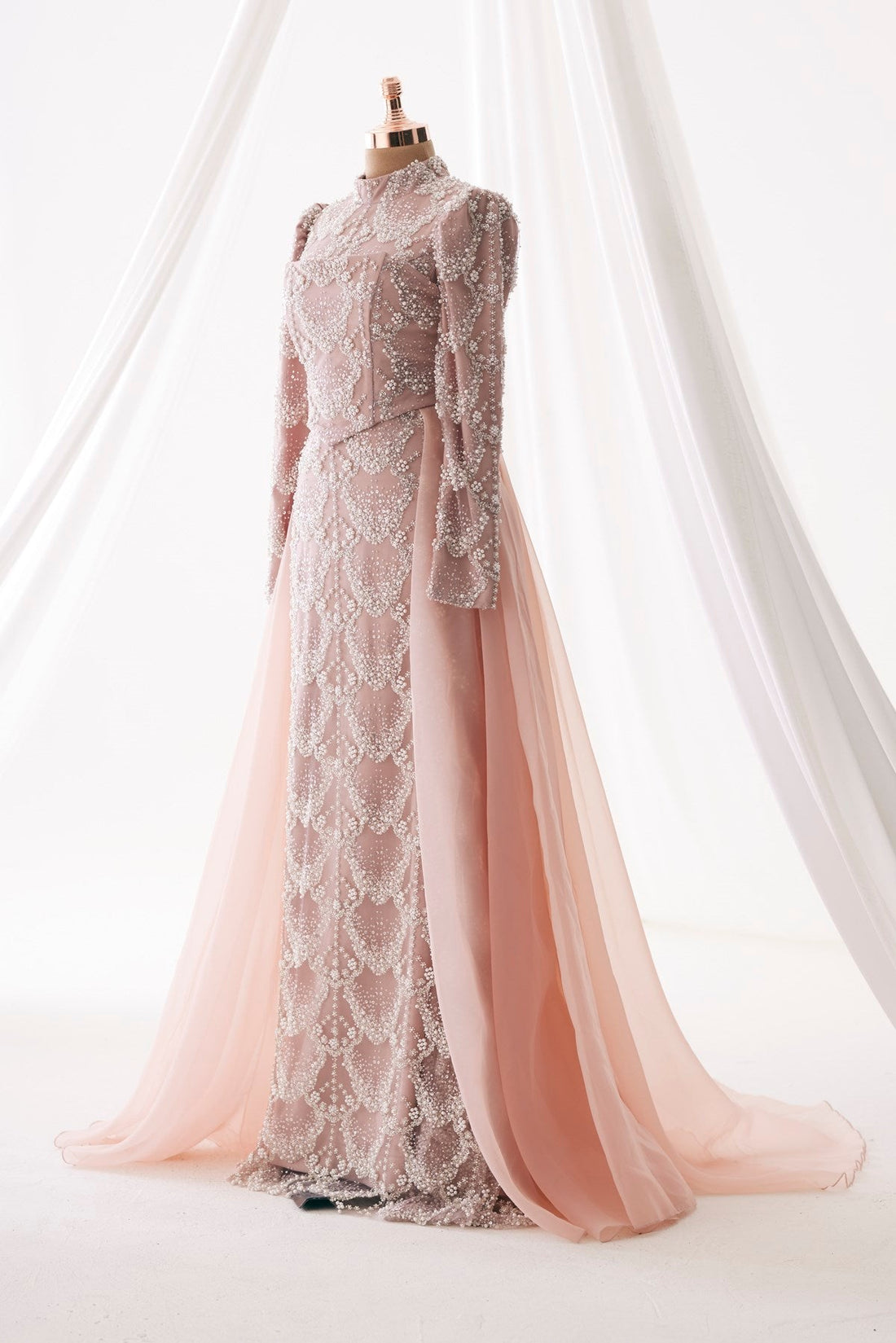 Diana Evening Gown - Powder Pink - view 4