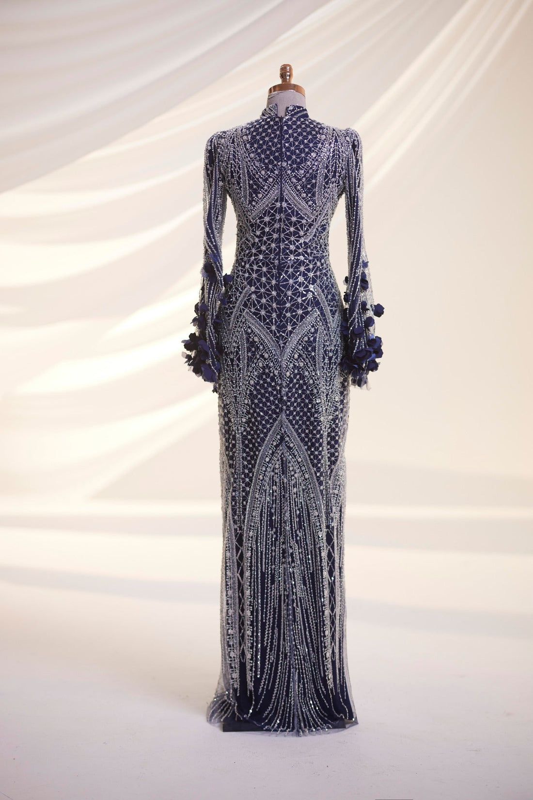 Sara Navy Blue Evening Gown