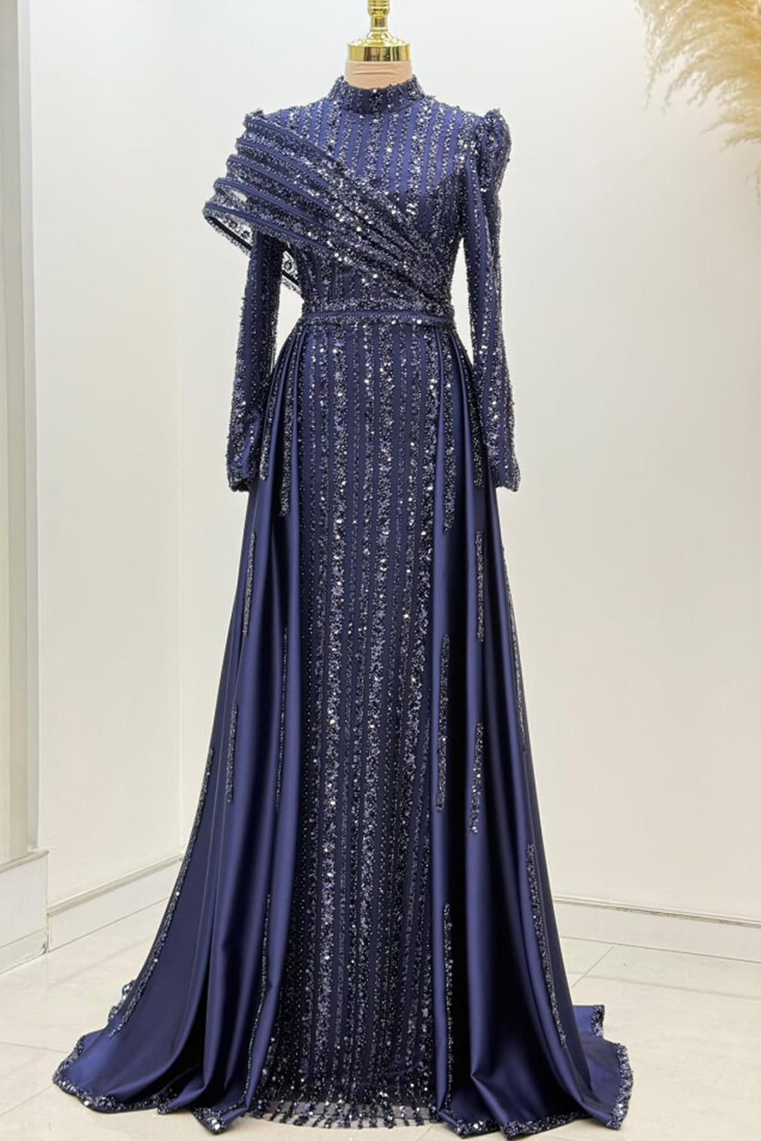 Elegance Evening Dress - Navy - view 2