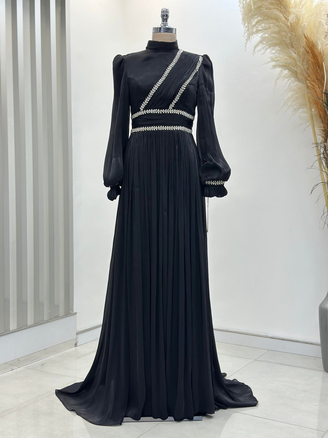 Hermonie Evening Dress - Black