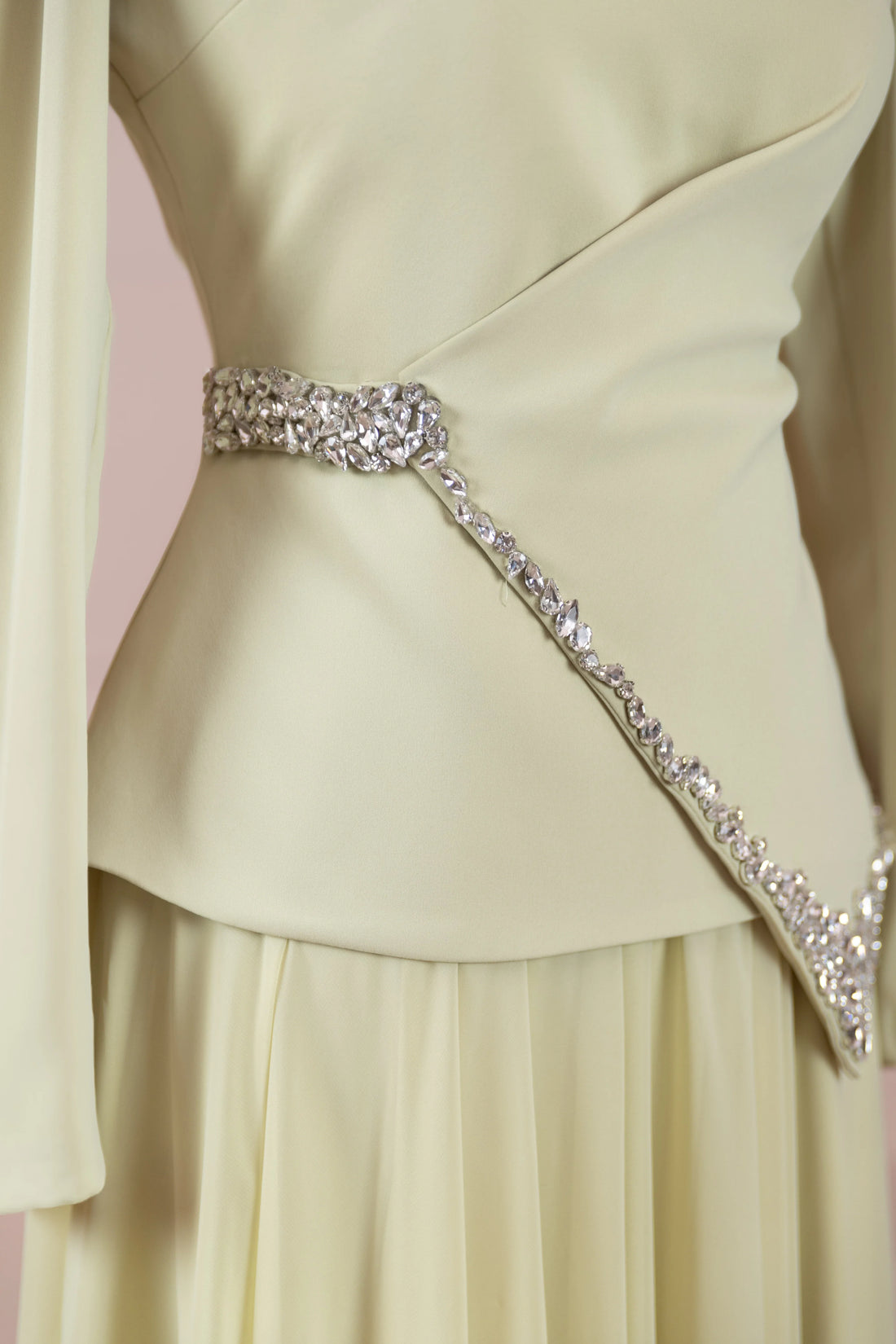 Regina Modest Evening Gown - Lime