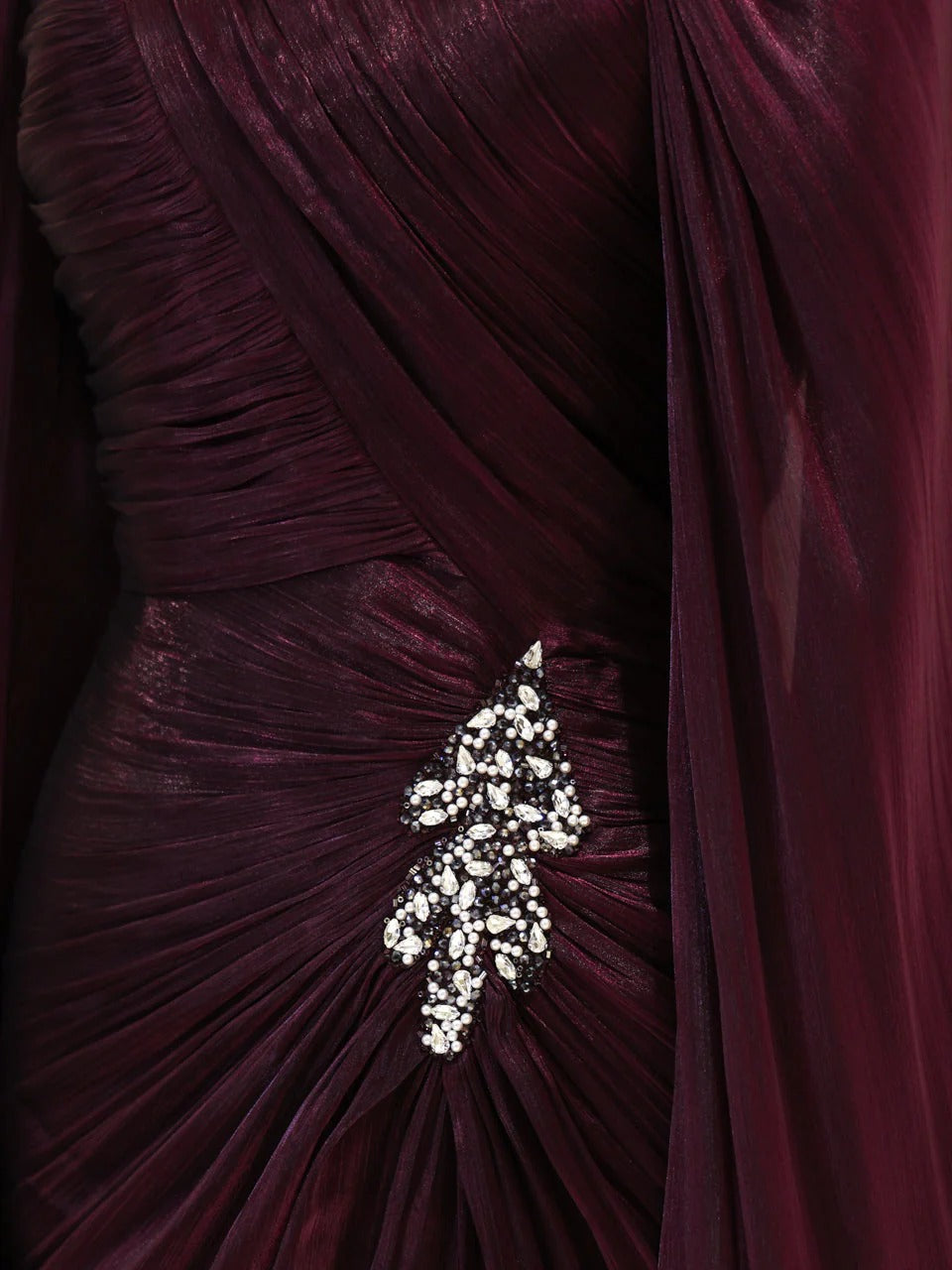 Fairuz Evening Dress with Cape Detail