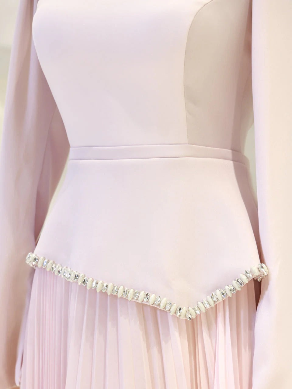 Elegant Beaded Maxi Evening Gown - Poudra