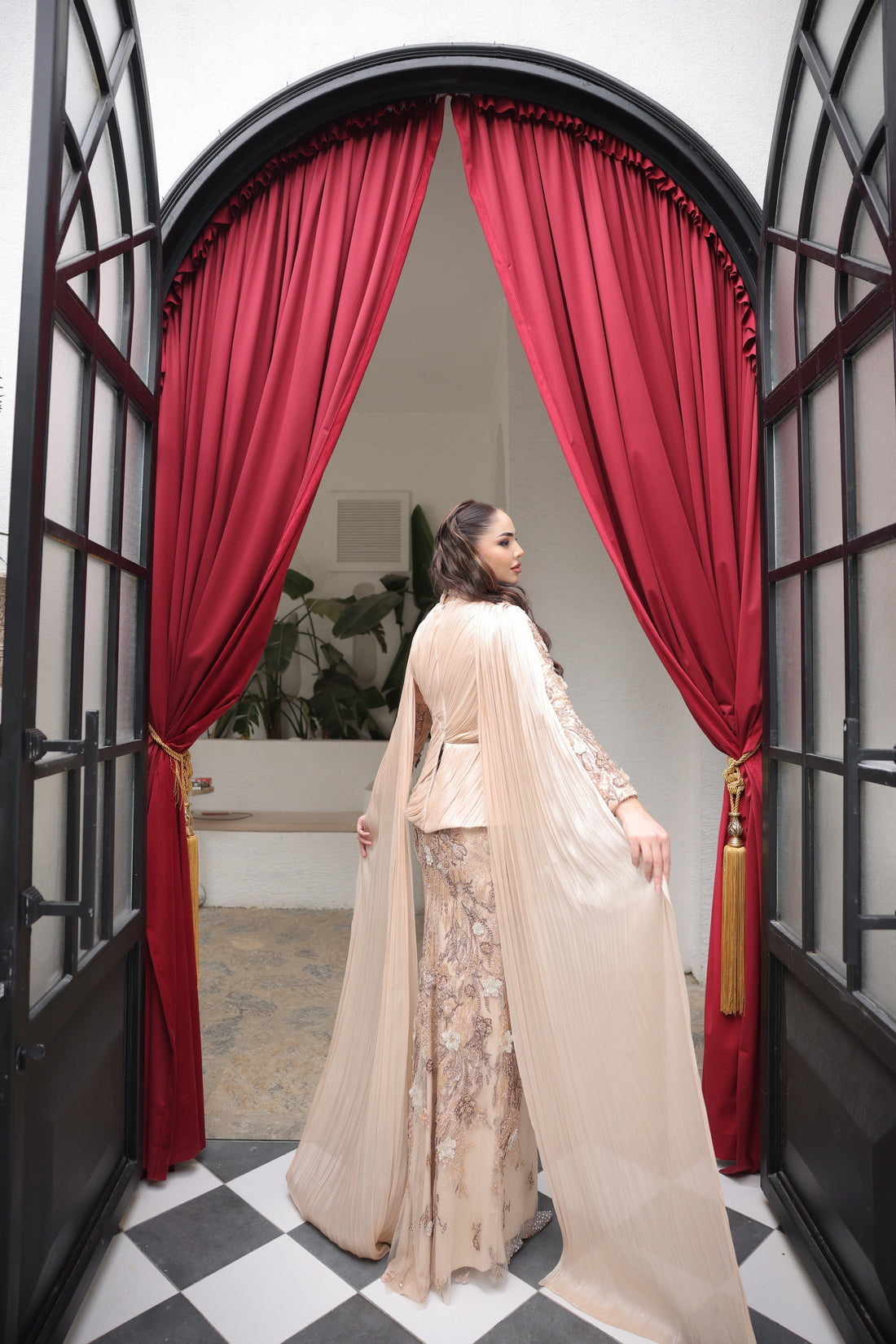 Venus Powder Evening Gown - Gold