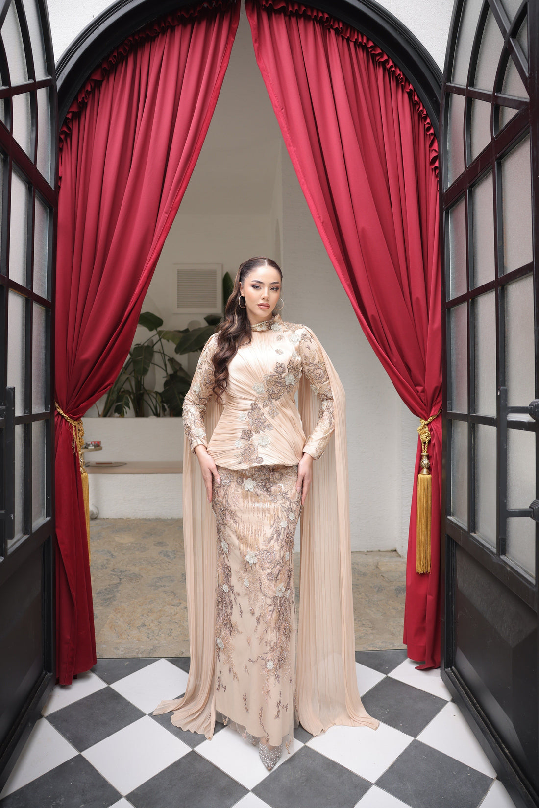Venus Powder Evening Gown - Gold