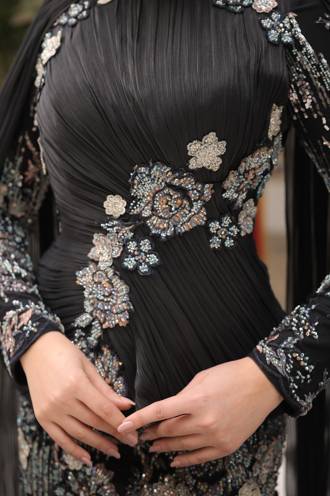 Venus Powder Evening Gown - Black