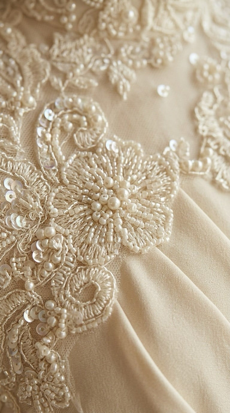 Maryam Cream Evening Gown | Modest Long Sleeve Formal Dress