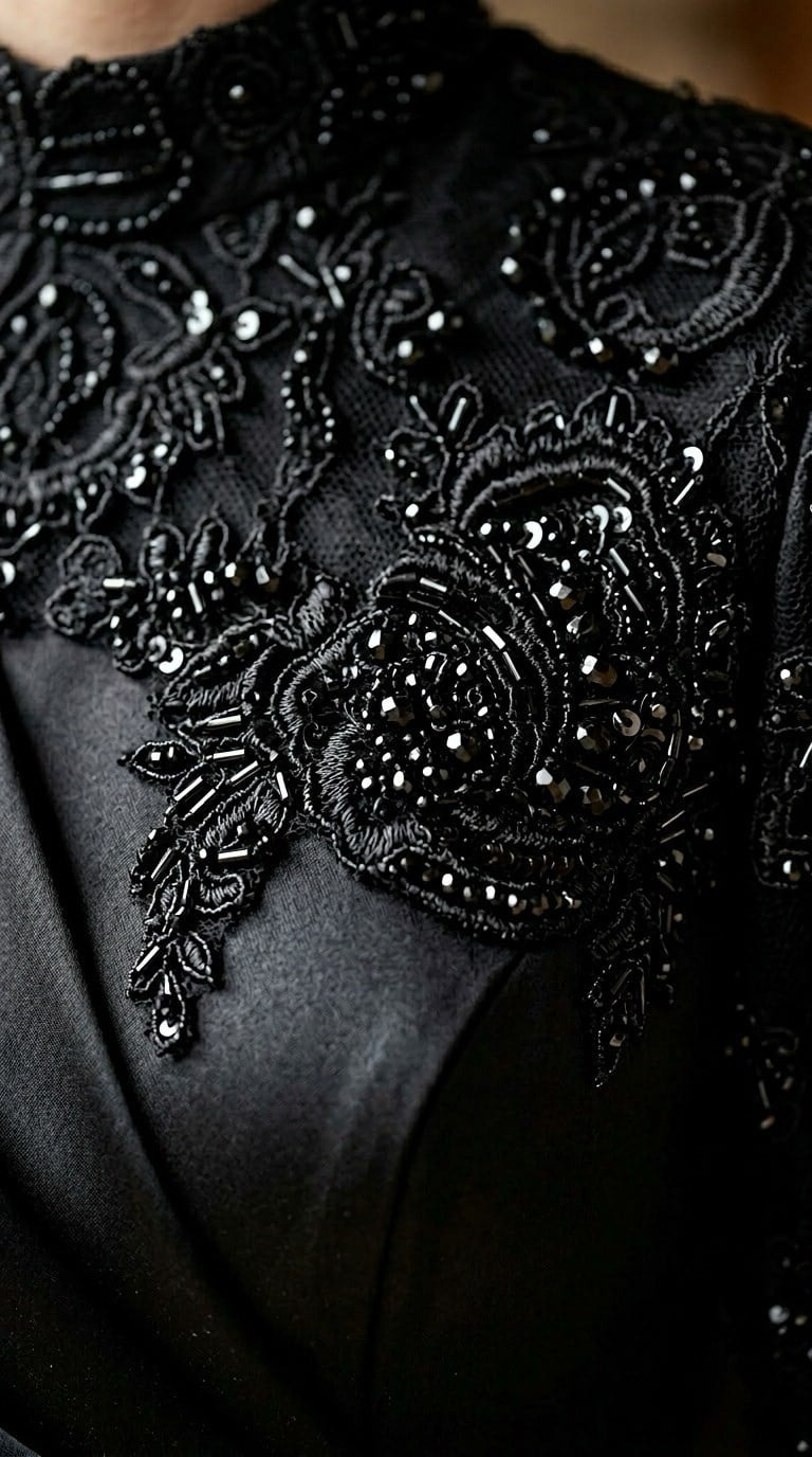 Maryam Black Evening Gown | Modest Long Sleeve Formal Dress