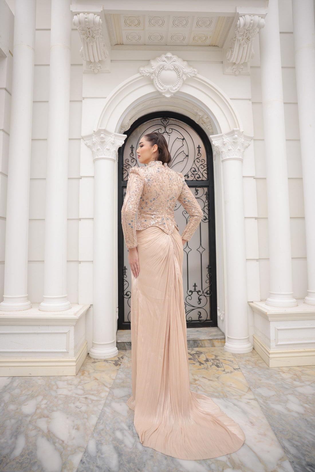 Sierra Beige Evening Gown | Elegant Formal Dress for Women