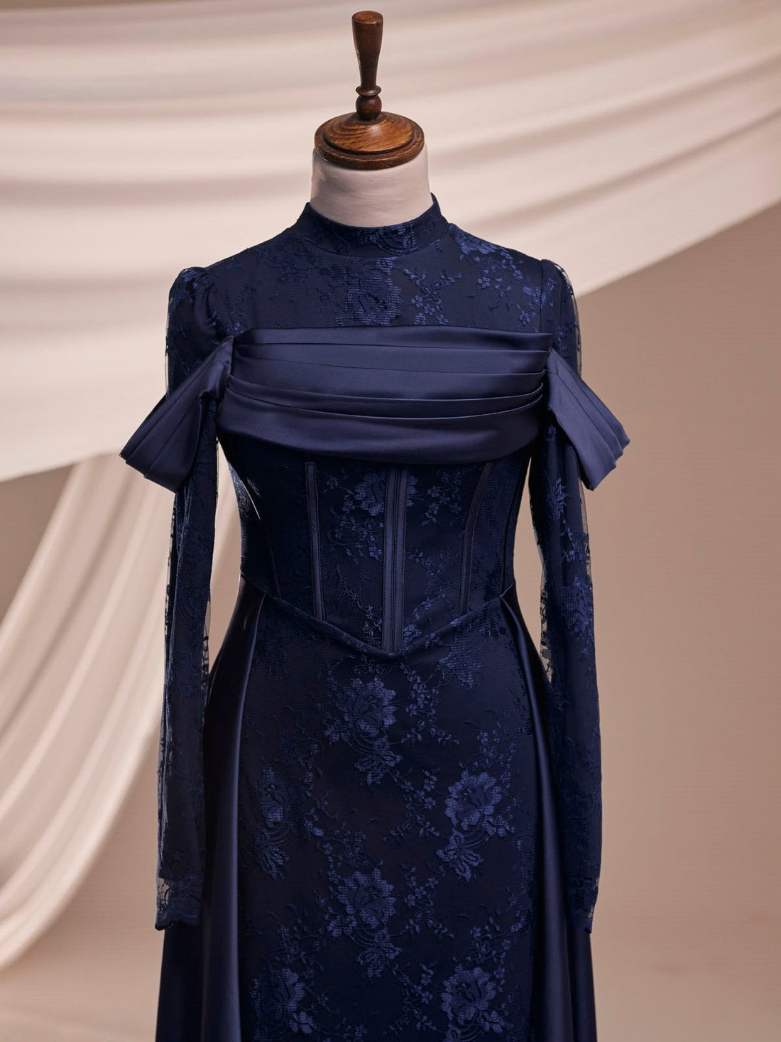 Dante Navy Blue Evening Gown