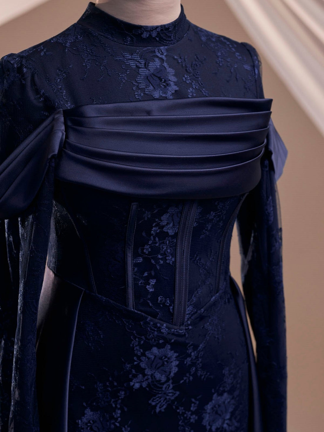 Dante Navy Blue Evening Gown