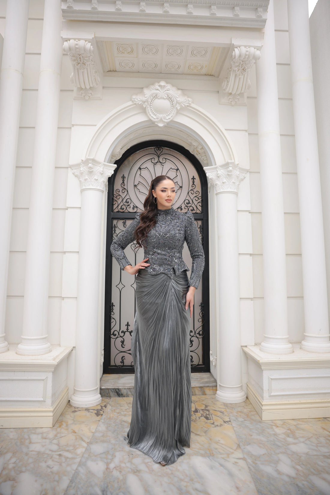 Sierra Gray Evening Gown | Elegant Formal Dress for Women