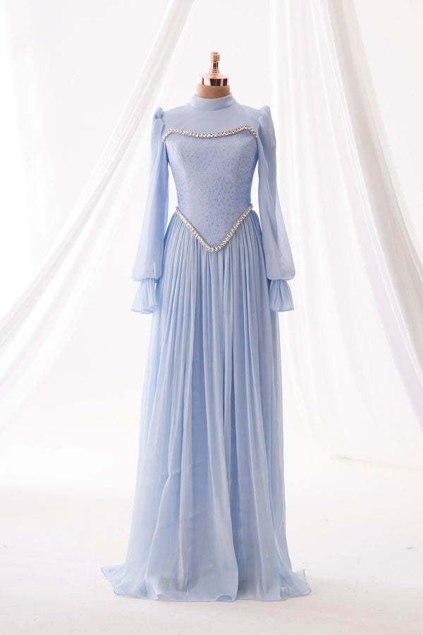 Isilay Evening Gown - Baby Blue