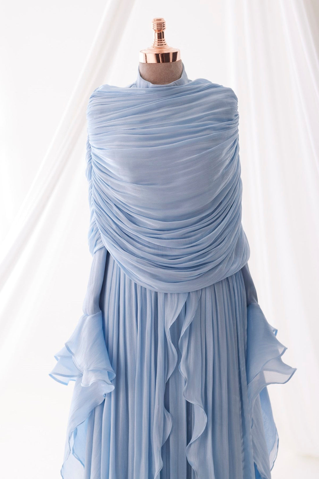 Mona Evening Gown - Baby Blue - view 2