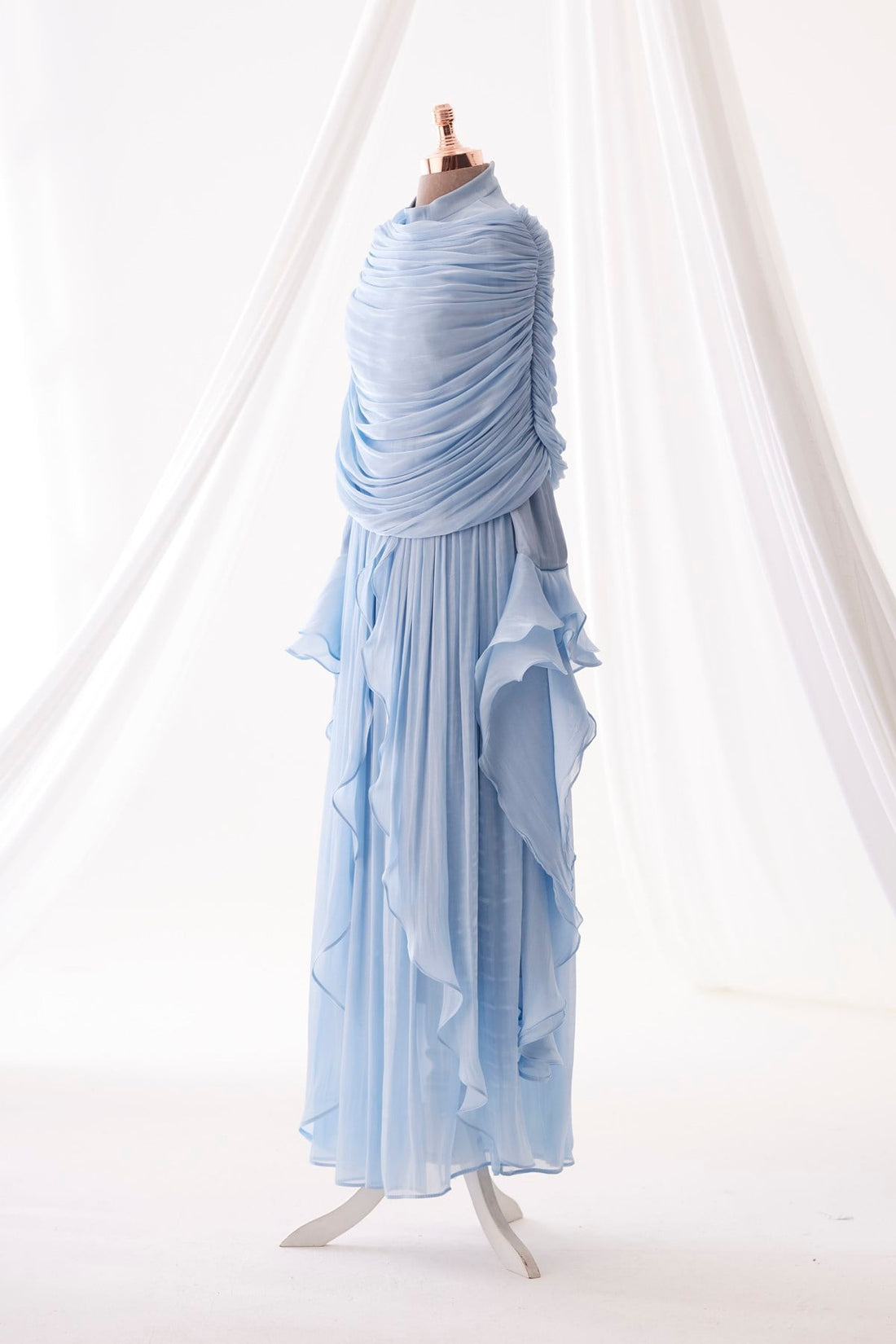 Mona Evening Gown - Baby Blue - view 4